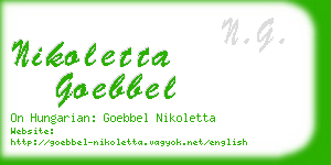 nikoletta goebbel business card